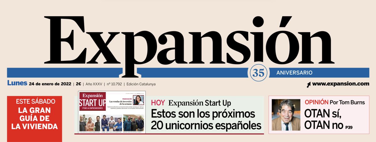 Gracias a <a href="/tinofernandez/">Tino Fernández</a> por ofrecerme la posibilidad de publicar la lista competa de próximos #unicornios de España en  @Expansioncom @exp_Startup, con un gran artículo con mucha información adicional sobre todas las #Startups y sus #Emprendedores.