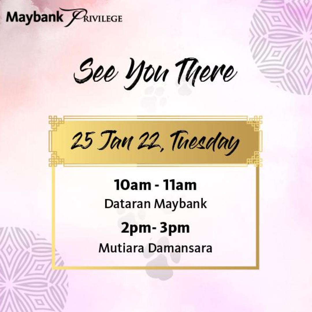 MyMaybank's tweet photo. Come greet the #MaybankPrivilege Prosperity Tiger at our Dataran Maybank and Mutiara Damansara branches tomorrow! See you there! T&amp;C apply. Find out more: https://t.co/UcyhTxC99c  #HelloTiger #RoarsomeCNY https://t.co/c9fyYHElfs