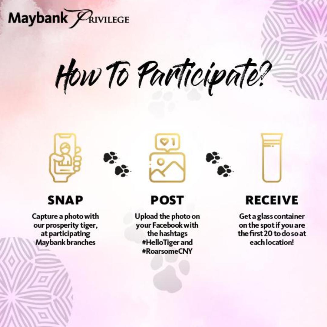 MyMaybank's tweet photo. Come greet the #MaybankPrivilege Prosperity Tiger at our Dataran Maybank and Mutiara Damansara branches tomorrow! See you there! T&amp;C apply. Find out more: https://t.co/UcyhTxC99c  #HelloTiger #RoarsomeCNY https://t.co/c9fyYHElfs