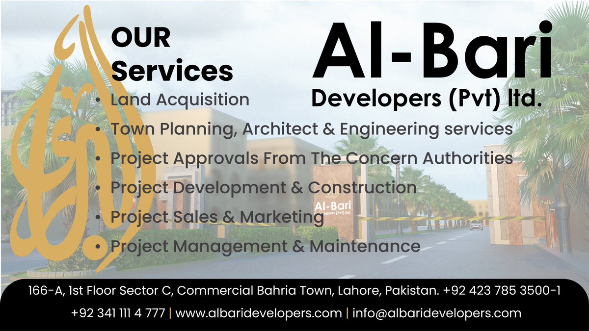 daaclay's tweet image. #RealEstate #albaridevelopers #projectdevelopers
#realestateinvesting #realestatepakistan