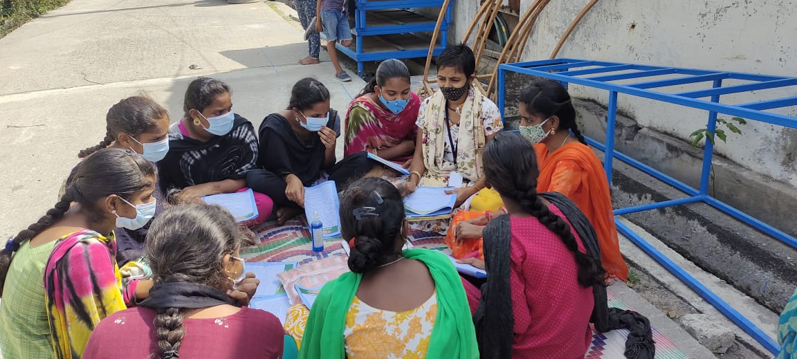 Today Vimukti conducted a meeting with adolescent girls on the occasion of National girl child day.