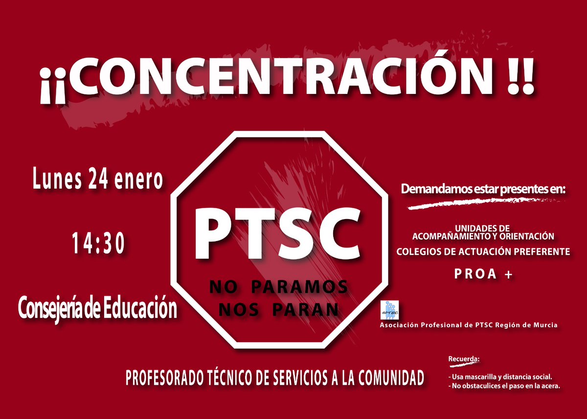 APTSCMURCIA's tweet photo. Gracias a @SER_Murcia por dar voz a nuestras reivindicaciones. 
https://t.co/yJdks6t44i via @SER_Murcia 
#alumnadovulnerablePTSC
#PTSCBastadePrecariedadLaboral
#NoparamosnosParan https://t.co/Nt1CxpNnPp