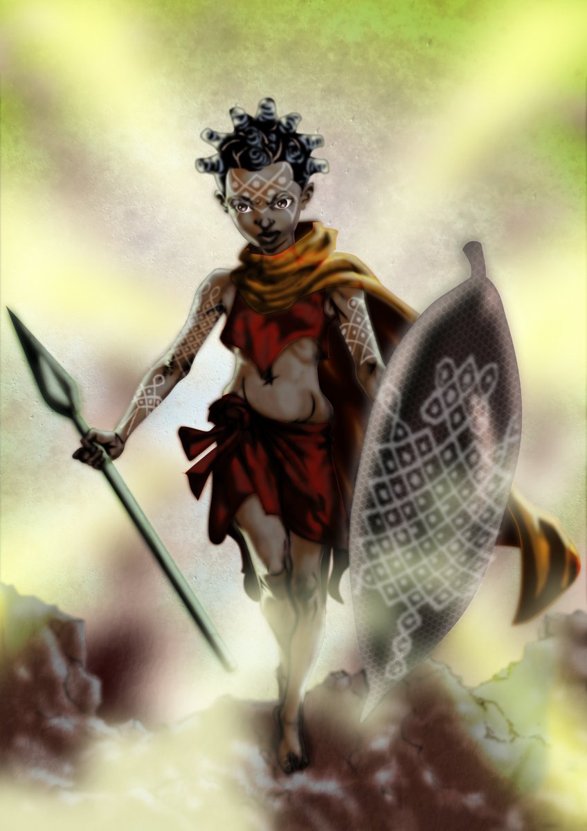 ChimforceNFT's tweet photo. African Teen Warrior Princess art complete. 

#NFT #NFTafrica #nftart #digitalart #africanart #nftcollectors #blackart #afrofuturism #zambia #africa

@africannftclub @AFR_totheworld @cyberbaat @opensea https://t.co/BzQ3fyZRwP