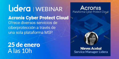Mañana tenemos un webinar sobre la plataforma <a href="/Acronis/">Acronis</a> Cyber Protect Cloud, apúntate y descubre la herramienta perfecta para acceder al programa #KitDigital
⬇️⬇️⬇️Apúntate aquí ⬇️⬇️⬇️
bit.ly/3FU0zn6

#plataformaMSP #MSP #serviciosgestionados