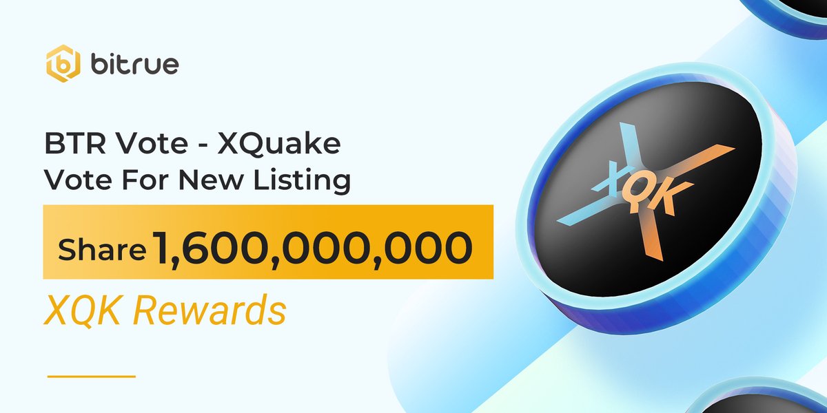 BitrueOfficial's tweet photo. Another round of the #BTRVote starts @ 11:00 UTC on Jan 24! Use your $BTR to vote for $XQK @officialXQK. $XQK is built on the #XRPL. You can earn staking rewards of 1,600,000,000 $XQK! Stay tuned! https://t.co/WgEuoOdysa https://t.co/SVLdP3c2wd