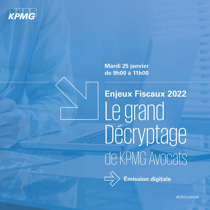 KPMG_France's tweet photo. La transparence fiscale des entreprises devient une composante de leur engagement #ESG #Fiscalité #KPMG_France #CEOOutlook2021 #AskTheExperts

📆 RDV mardi 25 janvier pour le Grand Décryptage #KPMGAvocats

👉 Renseignements : https://t.co/c8FsJrgAXC
