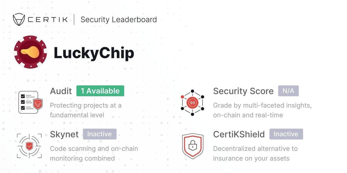 New #airdrop: LuckyChip
Reward: 50 LC (~$10) 
News: CertiK, Peckshield
Distribution date: March 7th

🔗Airdrop Link: t.me/LuckychipAirdr…