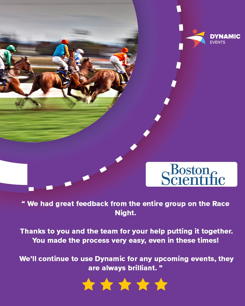 DynamicEventsIE's tweet photo. Giddy Up ๐
Thanks to our friends in Boston Scientific for their kind feedback ๐ฌ
#Teambuilding #VirtualTeamActivities #OnlineEvents #RemoteTeamBuilding #DynamicEvents #EventProfs #RaceNight https://t.co/c5pPNZLPfV