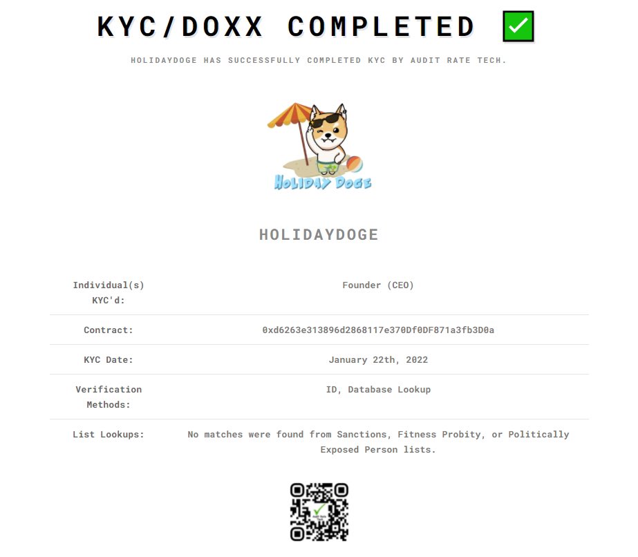 We have completed KYC certification!! 
This is a totally real project!! 🏖

🔒Responsible for the safety of all people!

auditrate.tech/certificate/ce…

⬆️⬆️⬆️

Are you ready?

#Gamefi #BSC #DAO #DeFi #Metaverse