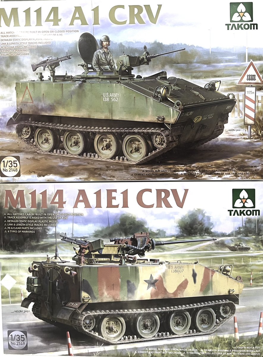 Takom：
2148（M114 A1 CRV）
2149 （M114 A1E1 CRV）
1/35

Order can leave information😊👍🏼