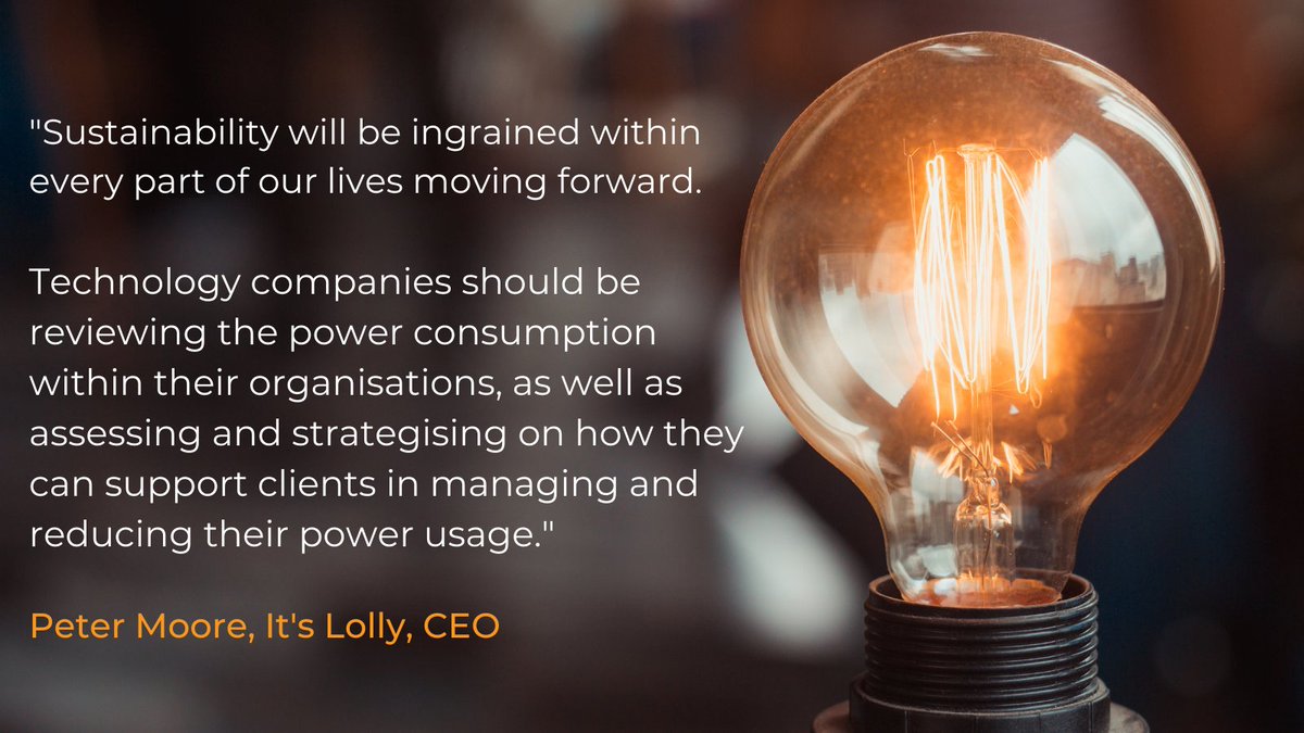 Its_Lolly_Ltd's tweet image. Sustainability, including reducing power usage, will be an important focus for technology companies and hospitality businesses in 2022. Tech companies have a role to play in supporting clients reducing and managing power consumption.

#powerusage #Sustainability