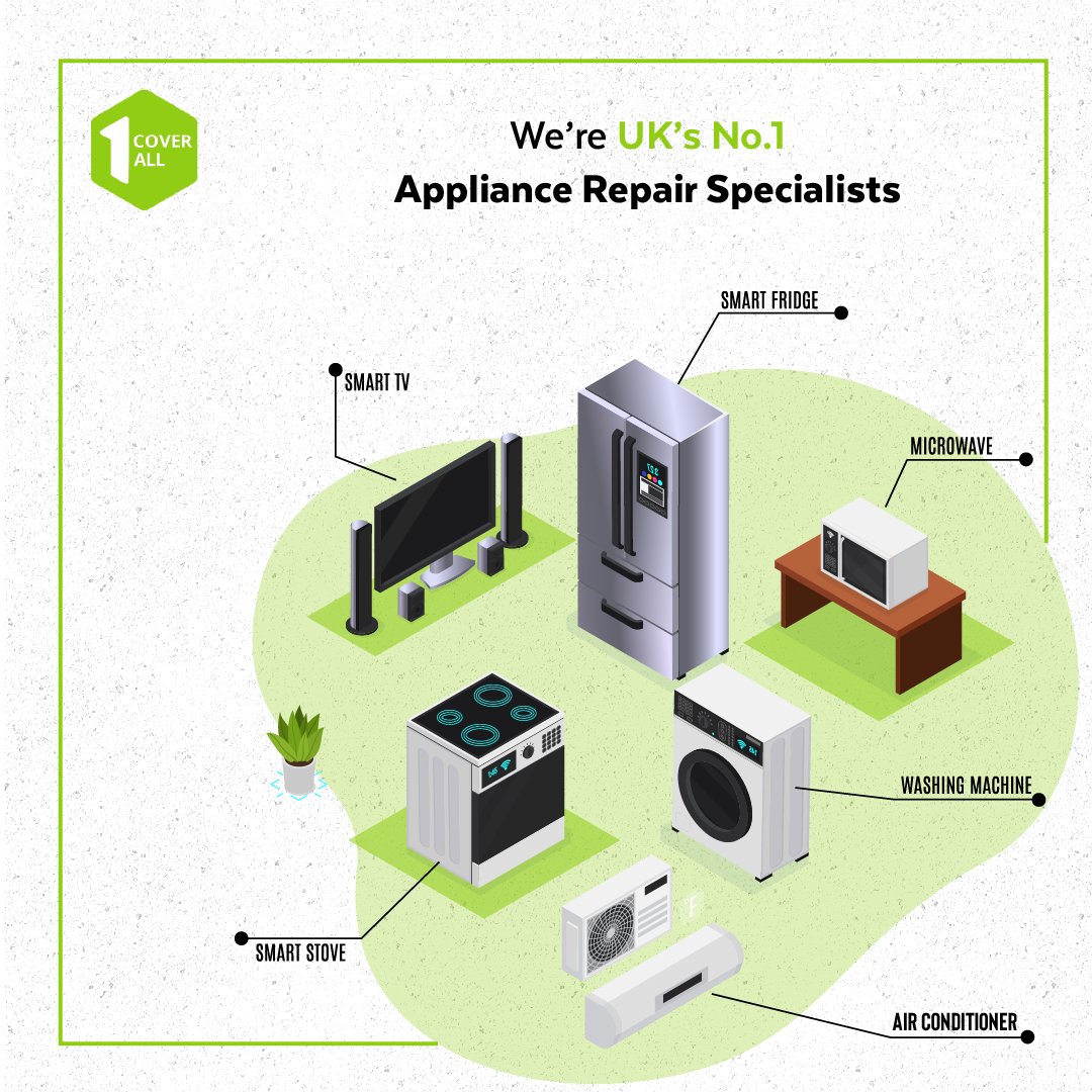 1CoverAll's tweet photo. 1coverall’s appliance repair specialists are the no.1 choice for all your appliance repair needs in the UK. Our technicians are trained in repairing appliances for all brands and models. https://t.co/MMn9B91HAV