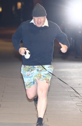 My working from home (TEAMS meeting attire) as modelled by the PM. Cheers Boris.