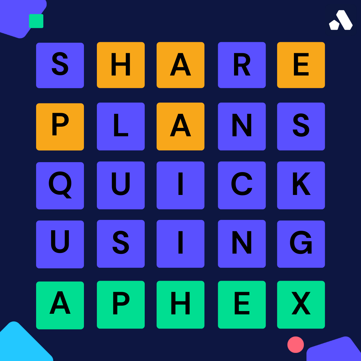 AphexHQ's tweet image. Wordle 219 5/6

⬜⬜🟩🟩⬜
⬜⬜🟩🟩⬜
⬜⬜🟩🟩🟩
⬜🟨⬜⬜⬜
🟩🟩🟩🟩🟩

There's only one answer when you're looking for how best to communicate your next project...👌

aphex.co

#contech #viral #aphex #wordle #planning #construction #infrastructure #wordle219