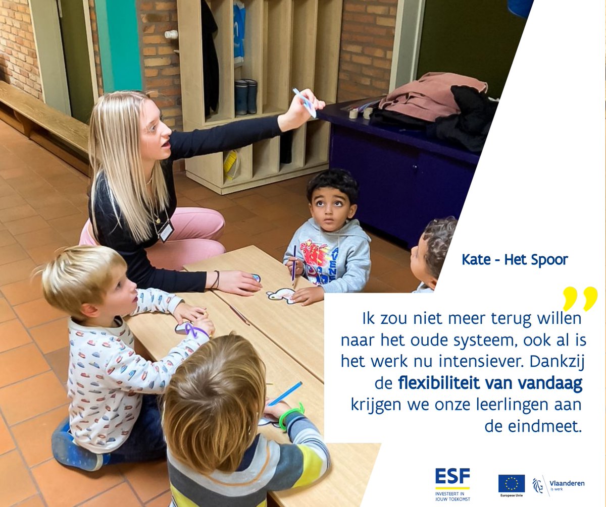 europa_wse's tweet photo. Nav ‘Dag van het Onderwijs’ getuigt leerkracht Kate over haar ervaring met het #ESFproject Warme Scholen. Deze vernieuwende manier van lesgeven zet in op verbindende leeromgevingen waar de unieke talenten van leerlingen centraal staan. Meer lezen? 👉 https://t.co/Uq6SiBye4X https://t.co/qw5rCbMELc
