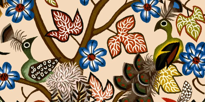 Cite_Soreze's tweet photo. Des oiseaux aux couleurs flamboyantes, au plumage parfois extravagant, au regard souvent hypnotisant ! Pas de doute, voici un extrait de la #tapisserie "L'arbre d'émail" de #DomRobert !
À voir ou revoir au musée dès le 3 février ! https://t.co/YybCFTxN4D
#musee #tarn #jeudiphoto https://t.co/aqzyFBmGif