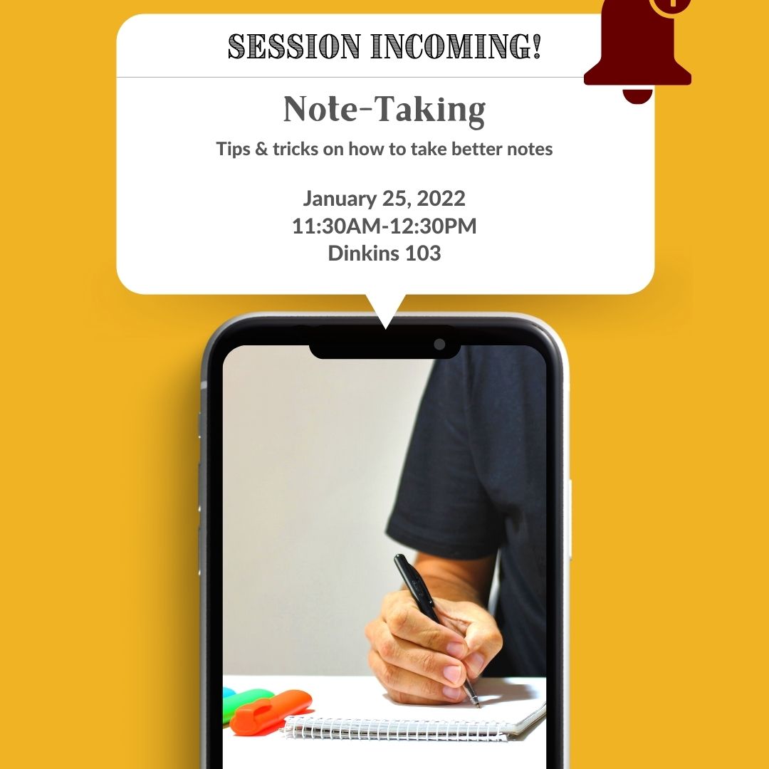 winthropasc's tweet photo. Join the #winthrop ASC for FOCUS Sessions on 1/25 and 1/27 about note-taking! Learn tips and tricks to taking better notes. https://t.co/kzghoXbltK
