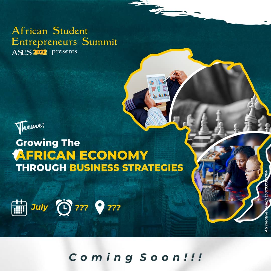 BocoSamuel's tweet photo. ASES 2022
TOPIC: GROWING THE AFRICAN ECONOMY THROUGH BUSINESS STRATEGIES.

Coming soon 🔥
 *Improving Africa through Learning* https://t.co/ybnw8IBqQH