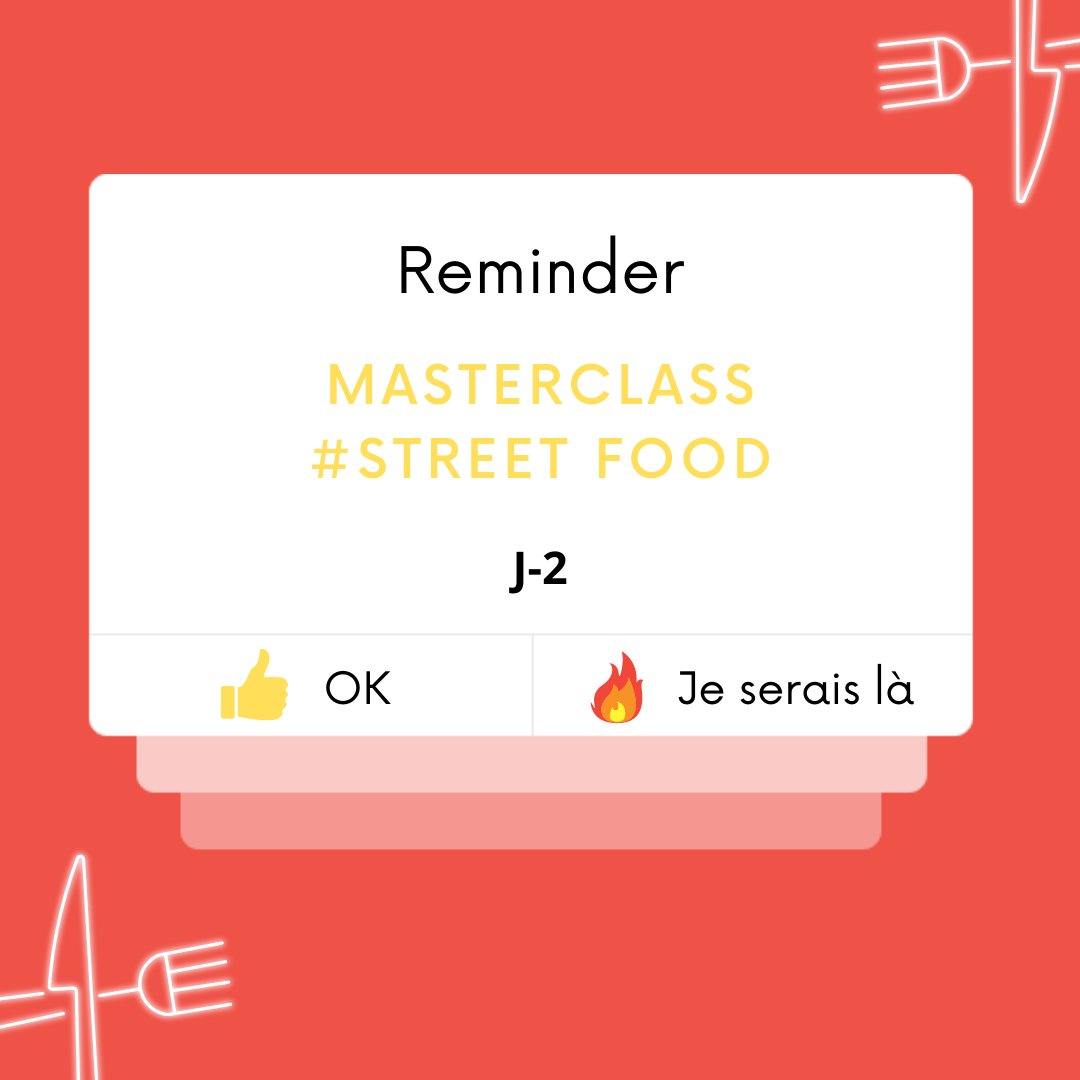 Plus que deux petits jours avant la présentation de notre fameuse #Masterclass sur le sujet de la transformation digitale de la #streetfood 

Préparez vos papilles, puisque le sujet est très croustillant 🥙🌭

#savethedate #MBADMB #Gogogo #StreetFood #Streetementfooddetoi
