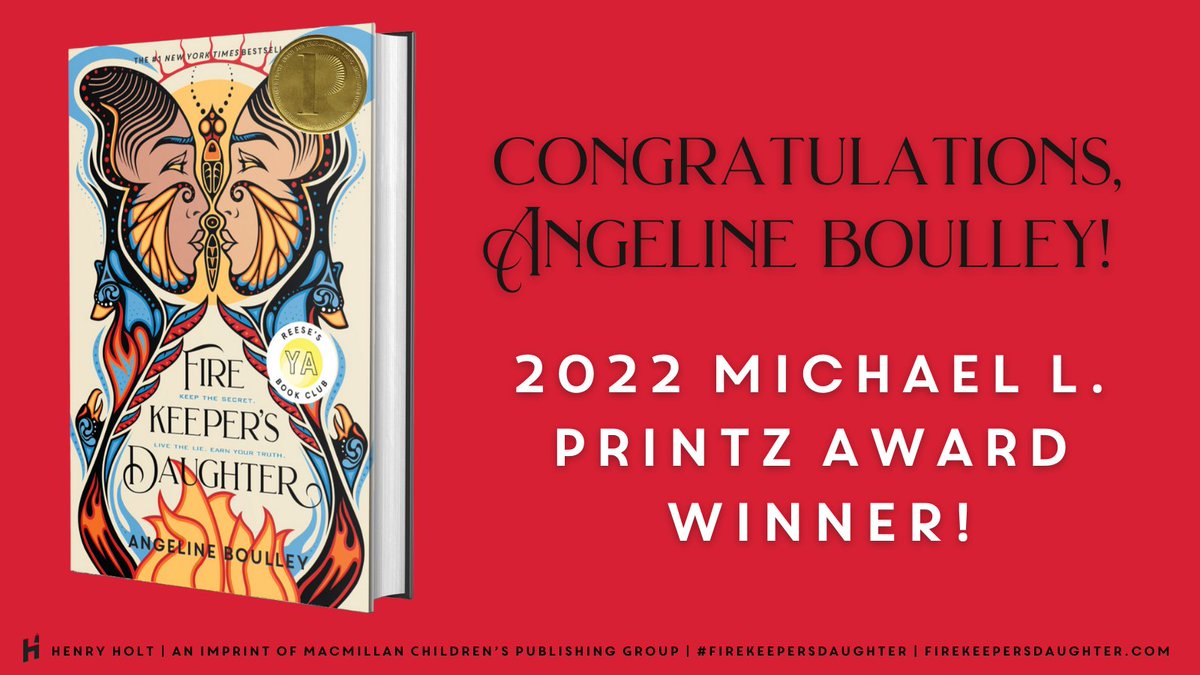 IT'S THE MICHAEL L. PRINTZ MEDAL FOR @FINEANGELINE AND FIREKEEPER'S DAUGHTER! There are not enough fire emojis on Twitter. 🔥🔥🔥🔥 🔥🔥🔥🔥