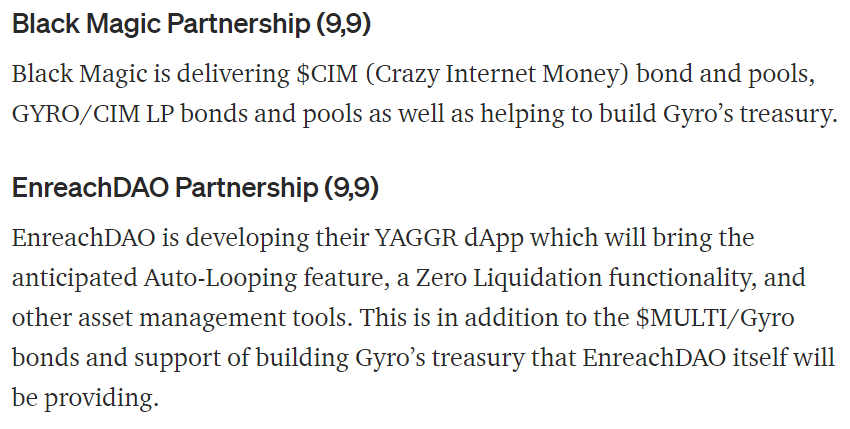 Exciting Q1 ahead:
➡️#YAGGR platform
      - Yield-generating tokens 🪙
      - Collateral &amp; yield aggregating platform 🧩
      - Auto-looping ♻️

➡️ @blackmagicmoney 🧙‍♀️🧹
      - $NRCH as collateral 💱

Check out new <a href="/GyroDAO/">Gyro</a> medium article:
medium.com/@GyroDAO/gyros…