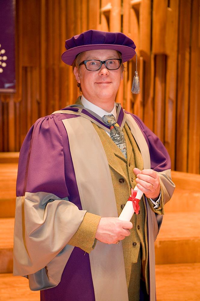 A very Happy Birthday to Vic Reeves/ top Honorary Doctor and alumnus James Moir 