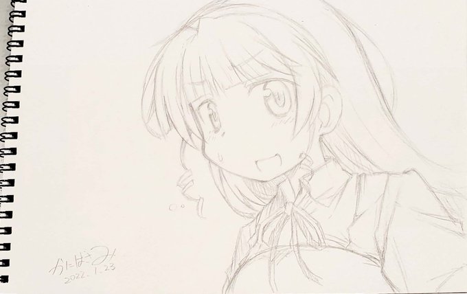 普段あまりスケブ絵上げないけど何となく上げてみます!へあんな 