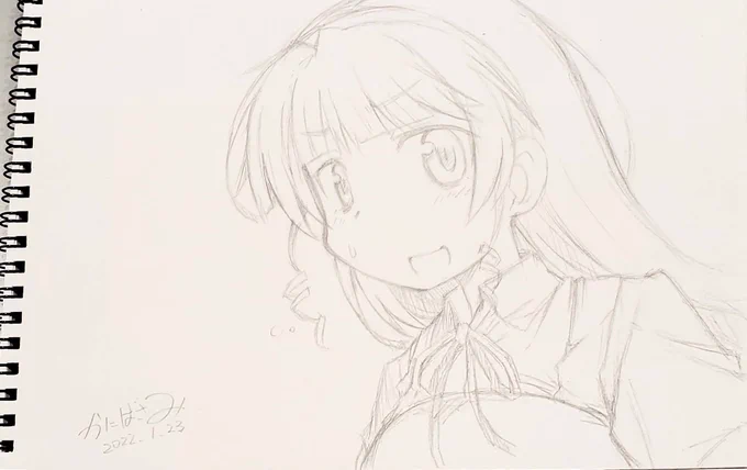 普段あまりスケブ絵上げないけど何となく上げてみます!へあんな 