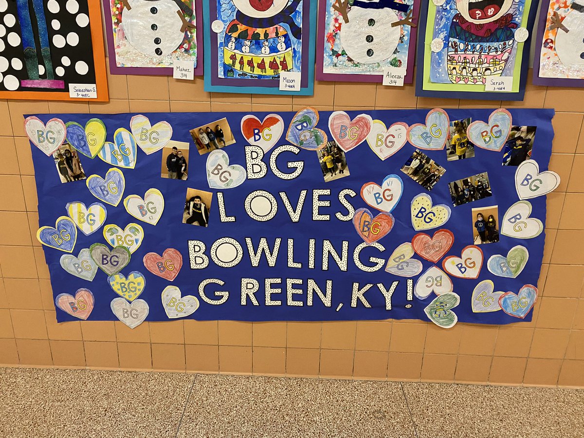 Bowling Green K-Kids would like to thank everyone who participated in our spirit day fundraiser! We were able to raise $1,000 in one day! All money will be donated to Bowling Green, KY. K-Kids made a beautiful poster that is hanging up on the west side to show our support! 💛💙