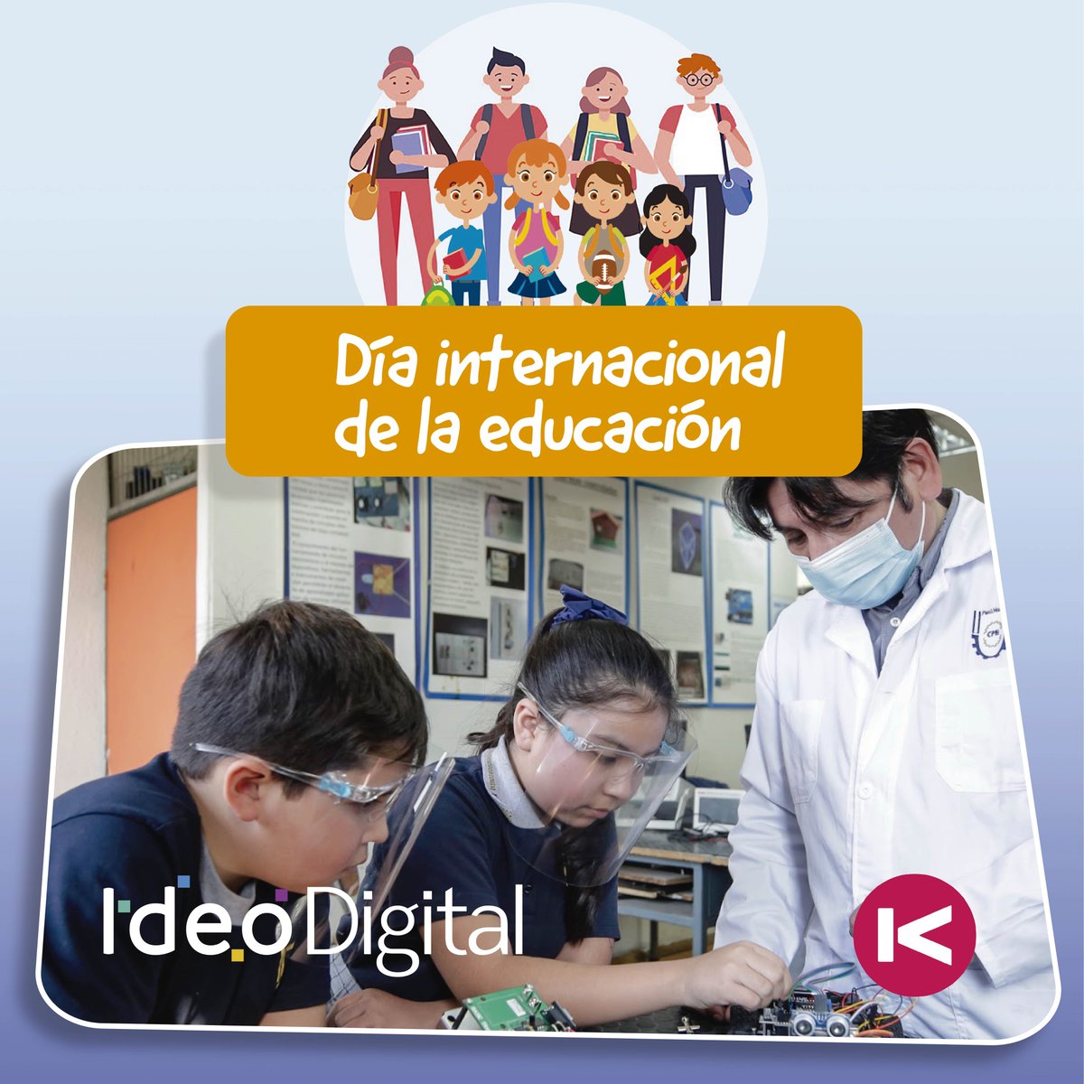 Es el Día Internacional de la Educación. Trabajamos y soñamos con un futuro en el que los niños puedan adquirir esas habilidades digitales necesarias para desarrollarse en el #sigloxxi. Queremos una #educacion inclusiva y que las #cienciasdelacomputación se instalen en el aula