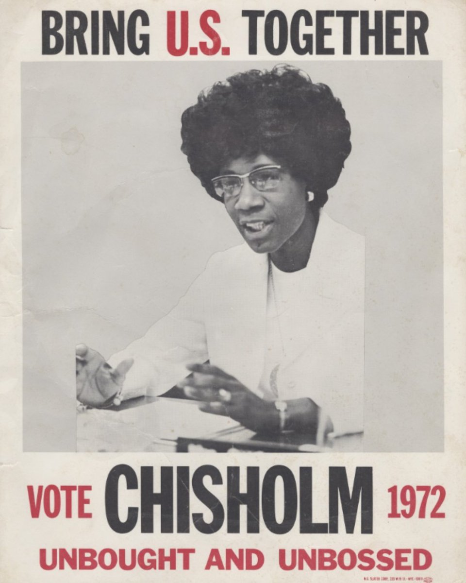 WhenWeAllVote's tweet image. On this day in 1972, #ShirleyChisholm formally announced her candidacy for president at a Bedford-Stuyvesant school auditorium in her Brooklyn congressional district. Today we're reflecting on Shirley's powerful legacy ✨ #OTD