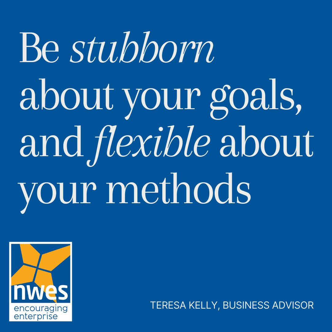 Today, for #motivationmonday we have a quote from Teresa, one of our friendly business advisors. 

If you want to be stubborn with your goal to become your own boss, give us a call on 01603 227840 or email us at info@nwes.org.uk and our team will discuss how we can support you.