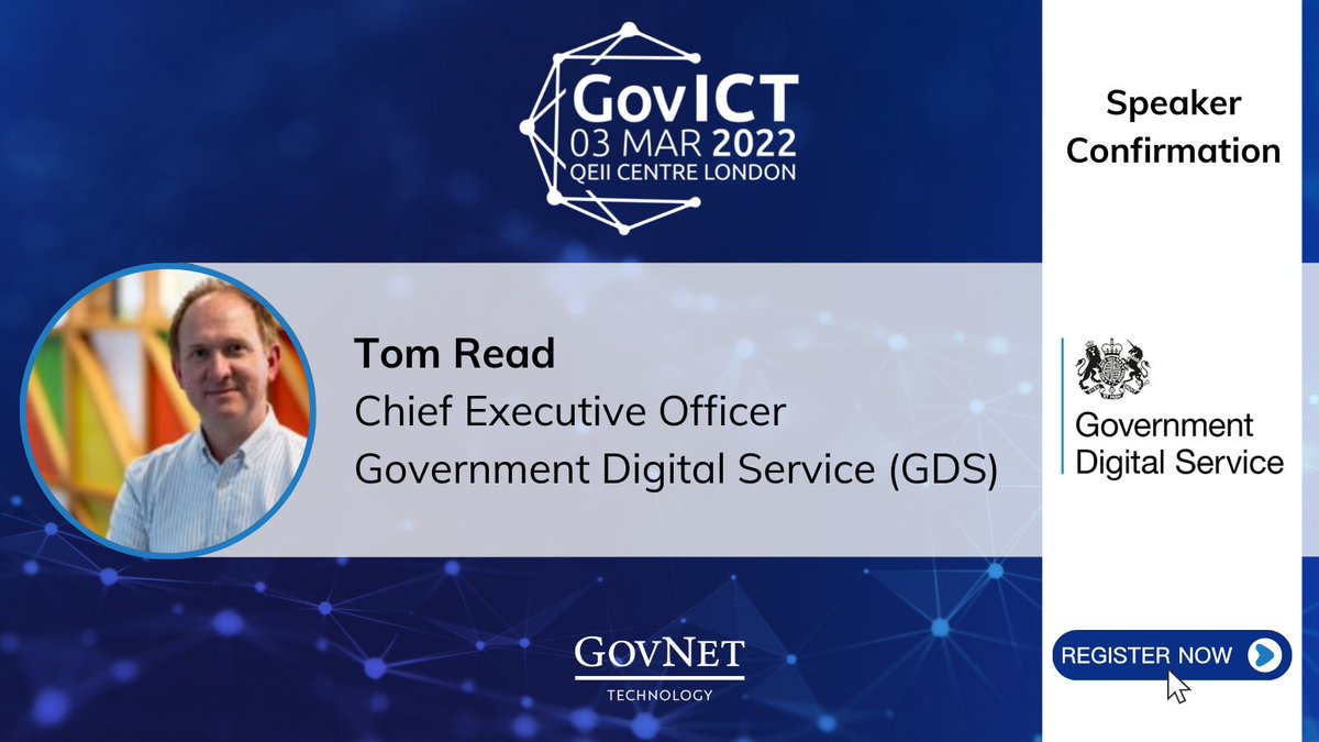Hear how the <a href="/GDSTeam/">GDS</a> are building a simple, joined-up and personalised experience of Government for everyone at #GovICT2022 on 3rd March!

Presented by none other than <a href="/thommeread/">Tom Read</a>, CEO at the Government Digital Service!

View the full agenda 👇
hubs.la/Q012DDNy0

#GovICT