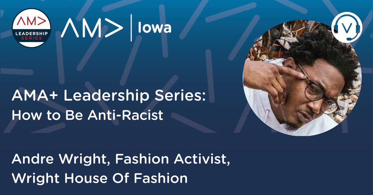 amaiowa's tweet photo. This #AMAIowa #LeadershipSeries with Andre Wright will provide practical steps for your organization to be more diverse & inclusive and help you understanding Black designers in the communications space. Register before it's too late: https://t.co/avec2XNtnF https://t.co/3tbz0WRYQ0