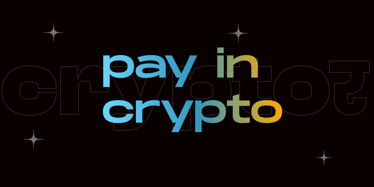 CryptoreHQ's tweet photo. For those who want to pay in crypto 👀
RT the below tweet, and dm us with 'PAYINCRYPTO' and we'll pick 5 lucky peeps to pay in crypto! https://t.co/1sFe3ZKeG1