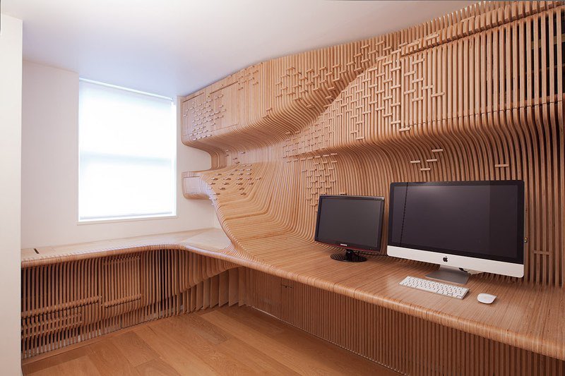 parametricarch's tweet image. Designed by @SynthesisDNA in 2011, The Chelsea Workspace, merges the digital with the handcrafted, architecture with furnishing, and sculptural art with utilitarian functionality. 

📸 Photographs: Peter Guenzel

#synthesisdna #alvinhuang #london #furniture #sculpture