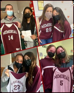 MarlboroMem's tweet photo. On their last game day, 8th graders presented their jerseys to a teacher who made an impact beyond classroom lessons! @MTPSNJ https://t.co/sk74YlwtF5