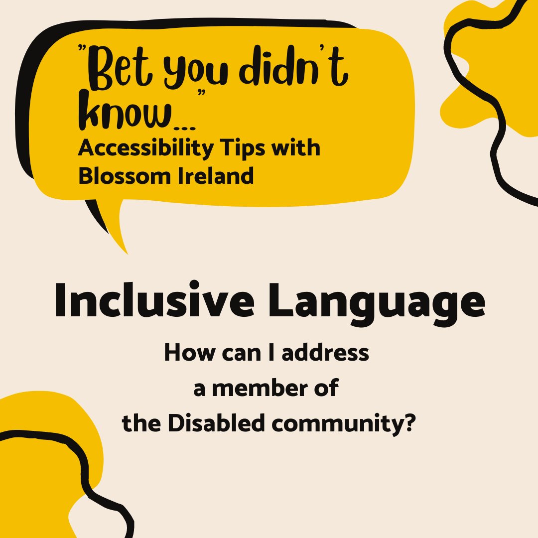 Check it out! Every Monday this year, Blossom Ireland will be sharing Accessibility Tips, discussing issues facing our community and sharing learnings to help the world become a bit more equitable. Have a look at our first instalment here: instagram.com/blossom.irelan…