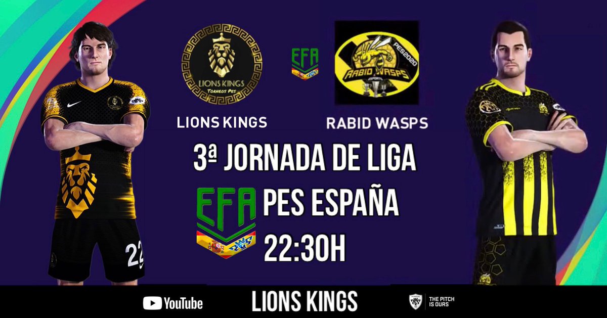 Anoche tocaba <a href="/efaPESespana/">efaPESespaña</a> 🆚 <a href="/RabidWasps/">Rabid Wasps</a> . El equipo realizó dos grandes partidos para sumar 4️⃣ puntazos‼️

Resultados:

🦁 Lions Kings 1-1 Rabid 
Alenzema ⚽

🦁 Lions Kings 1-0 Rabid
Ayo_ESP ⚽
Carlosduran 👟

#GoLions