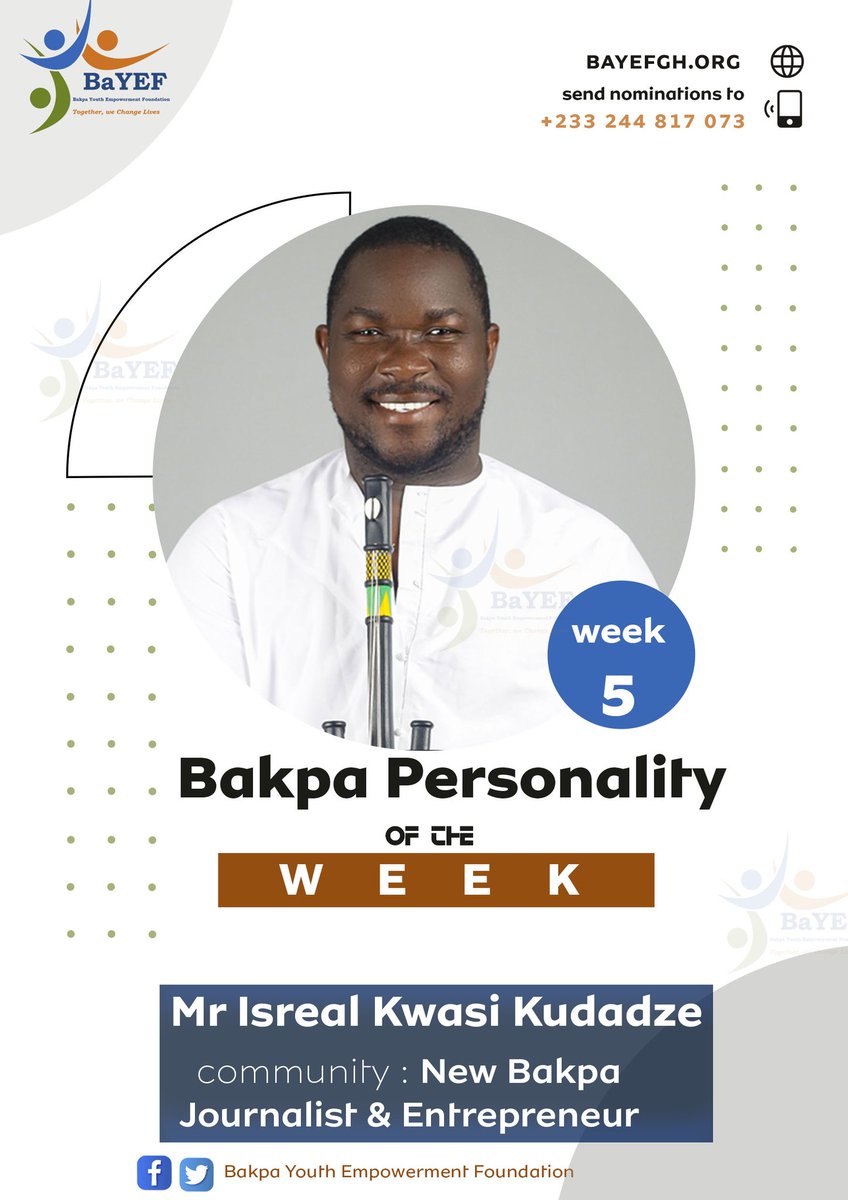 Bayefgh's tweet photo. Congratulations Mr Israel Kwasi  Kudadze #BaYEF #Bakparising https://t.co/2M4MJvcWVy https://t.co/d1Ri1UfeAu