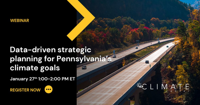 Marian_VP's tweet photo. Another great webinar coming up, this time digging into how my @ICF Climate Center colleagues supported @PennsylvaniaDEP to develop a bold, multi-sector approach to significantly reduce GHG emissions with short- and long-term goals. https://t.co/kJboqQUvcP https://t.co/2wchbo70RB