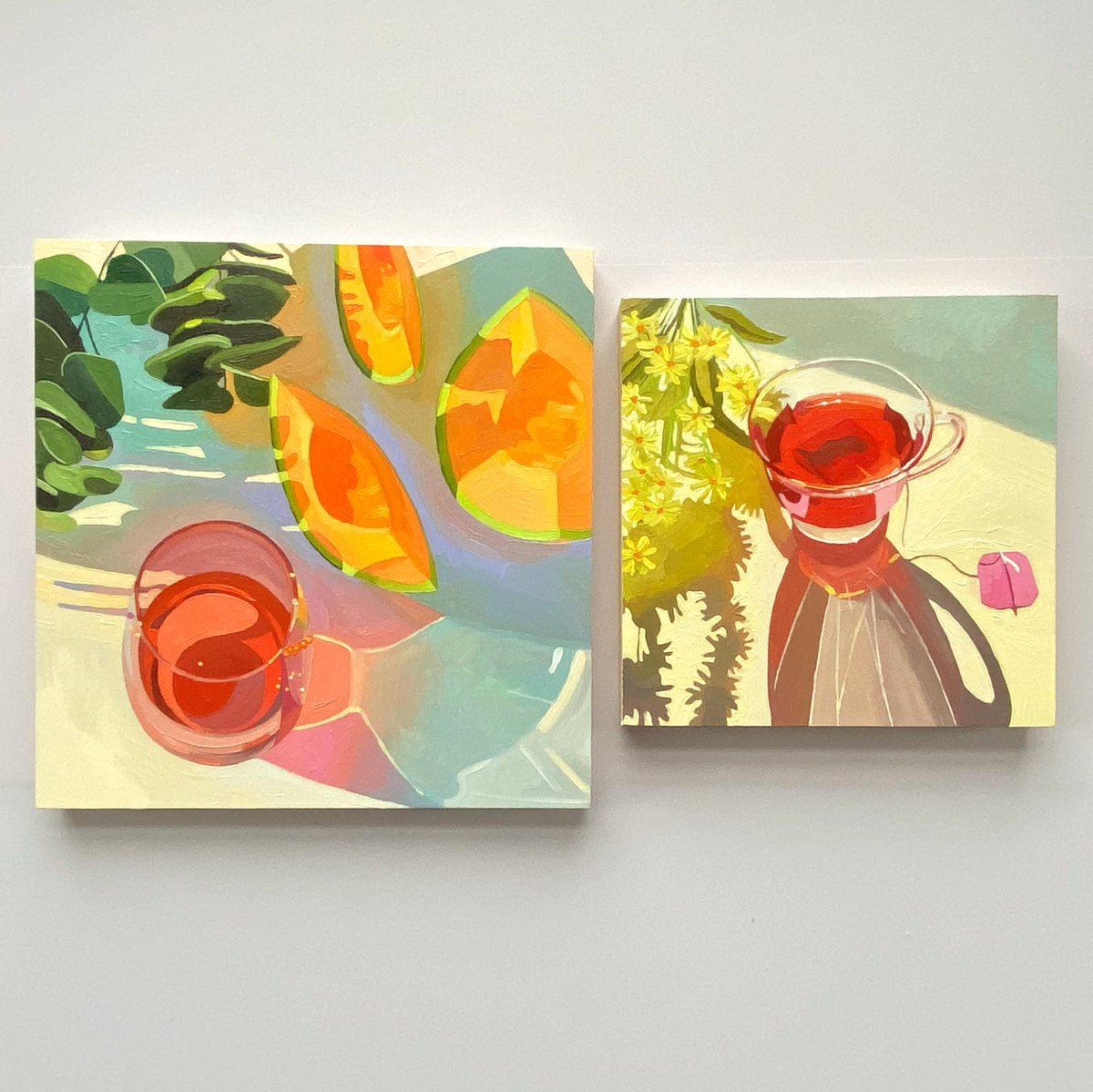 leahgardnerart's tweet image. juicy textures 🍈✨🌸