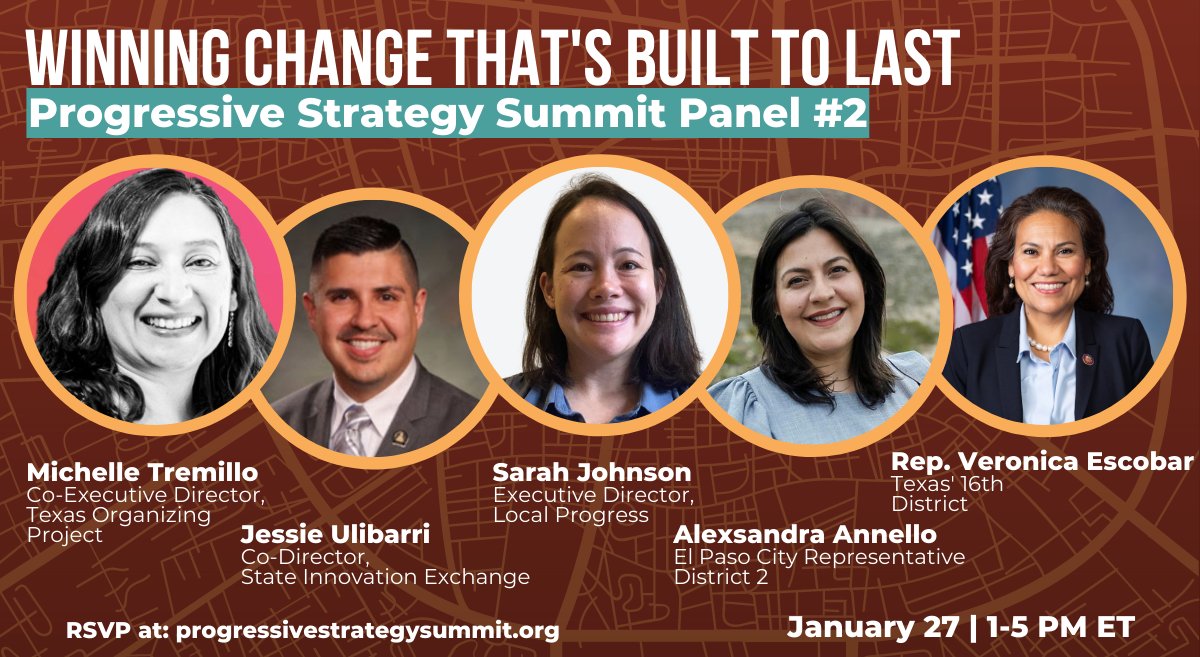 LocalProgress's tweet image. THIS THURSDAY: Join us, movement leaders, and policy makers at @WeAct4Progress’s 2022 #ProgressiveStrategySummit

We&apos;ll look back on the past year&apos;s wins &amp;amp; losses and discuss how the progressive movement can build lasting change in 2022

💻Register here: bit.ly/ProgressiveStr…