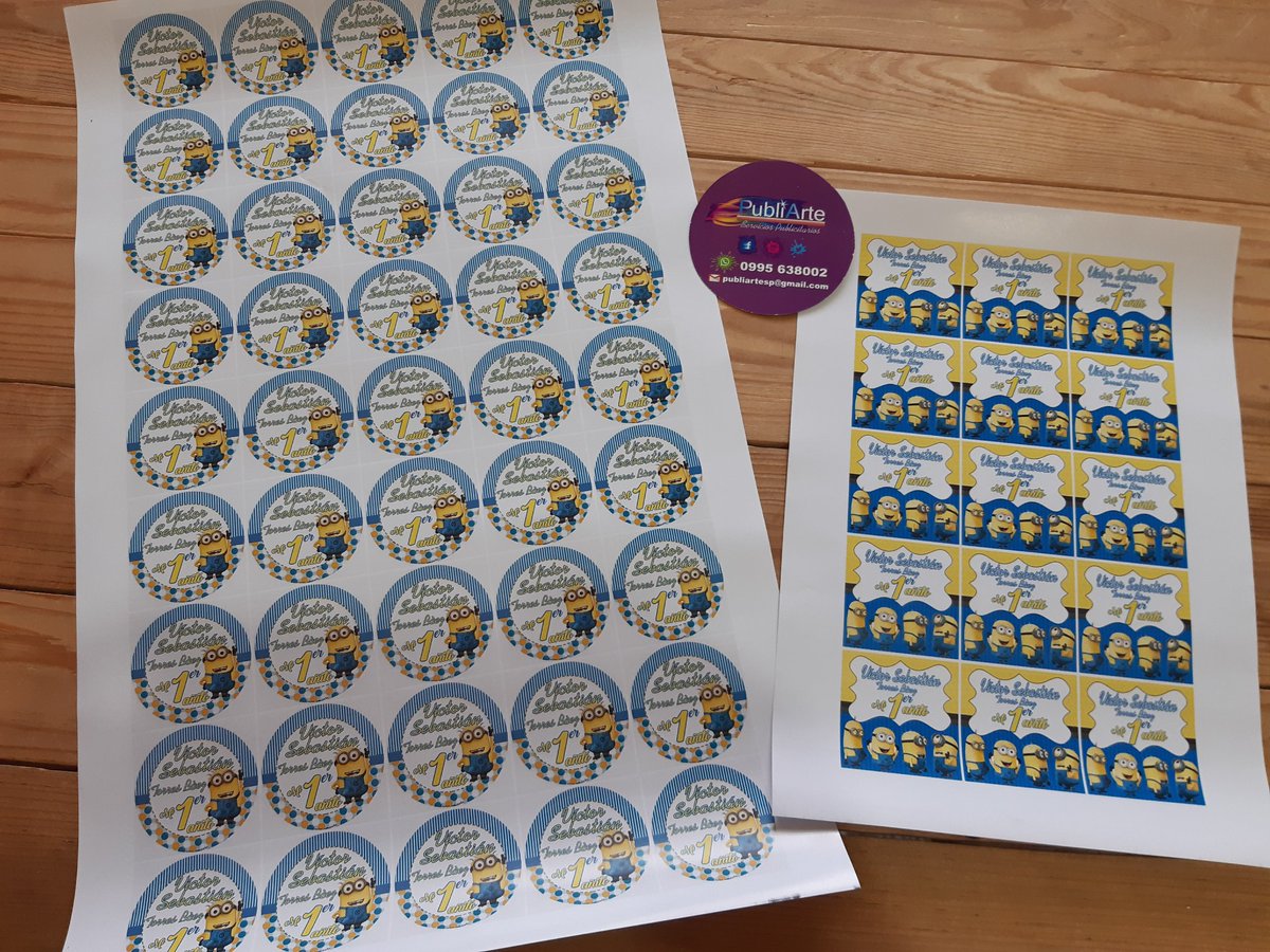 PubliArte6's tweet photo. Impresiones para Stickers / Calcomanias para personalizar tus golosinas A3 y en A4
https://t.co/9EznahPp47
#ServiciosPublicitarios 
#Publiarte https://t.co/Giav0ataJI