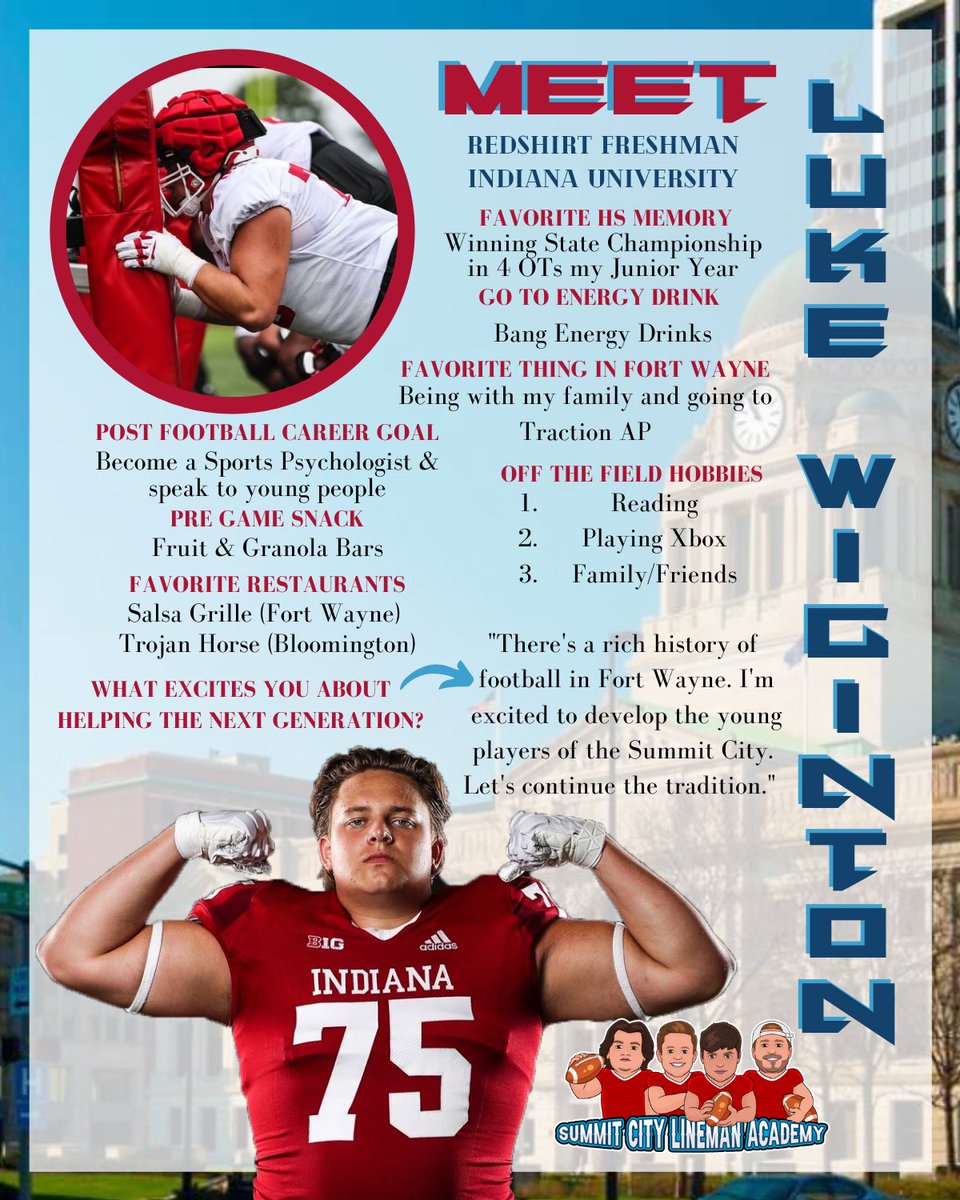 JKR_Events1's tweet photo. ‼️ MEET LUKE WIGINTON ‼️

Luke Wiginton (@LukeWiginton ) is currently a Redshirt Freshman at Indiana University. He is expected to compete for minutes at Offensive Tackle this upcoming fall.
To learn more about Luke⬇️
https://t.co/ErPsL5UODR https://t.co/lTg5jfVVgd