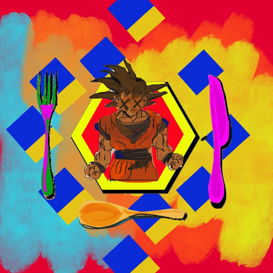 munchiesnft's tweet photo. We love Dragonballz! Here is our inspired piece. Are you team Goku or team Vegeta? https://t.co/OpT9OfnOch