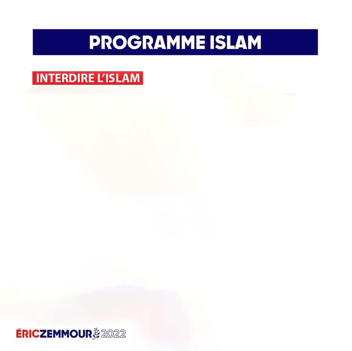 DeNaFuentess's tweet image. Résumé du " Programme Islam " :