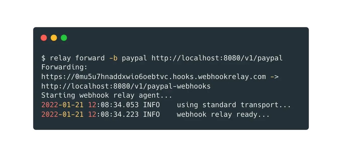 Working on a PayPal integration for your app? WHR provides a secure &amp; robust solution to receive webhooks on your local machine.

🏃 Get started with Webhook Relay: buff.ly/3zBMRSu
💸 Processing PayPal webhooks: buff.ly/3rFXTUL
#payments #Paypal #saas #webdev