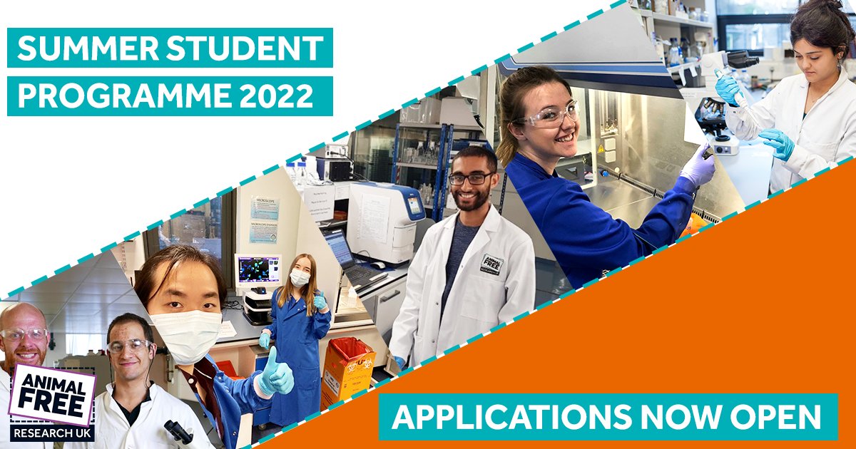 AFRUKScience's tweet photo. Applications for our Summer Student Programme are open! 

This programme is designed to give early career #scientists valuable experience in #animalfree medical research. Up to £250 #funding per week.

Find out more &amp; apply: https://t.co/vOvDADVaNf 

#kinderscience https://t.co/dkIt6Iz2NG