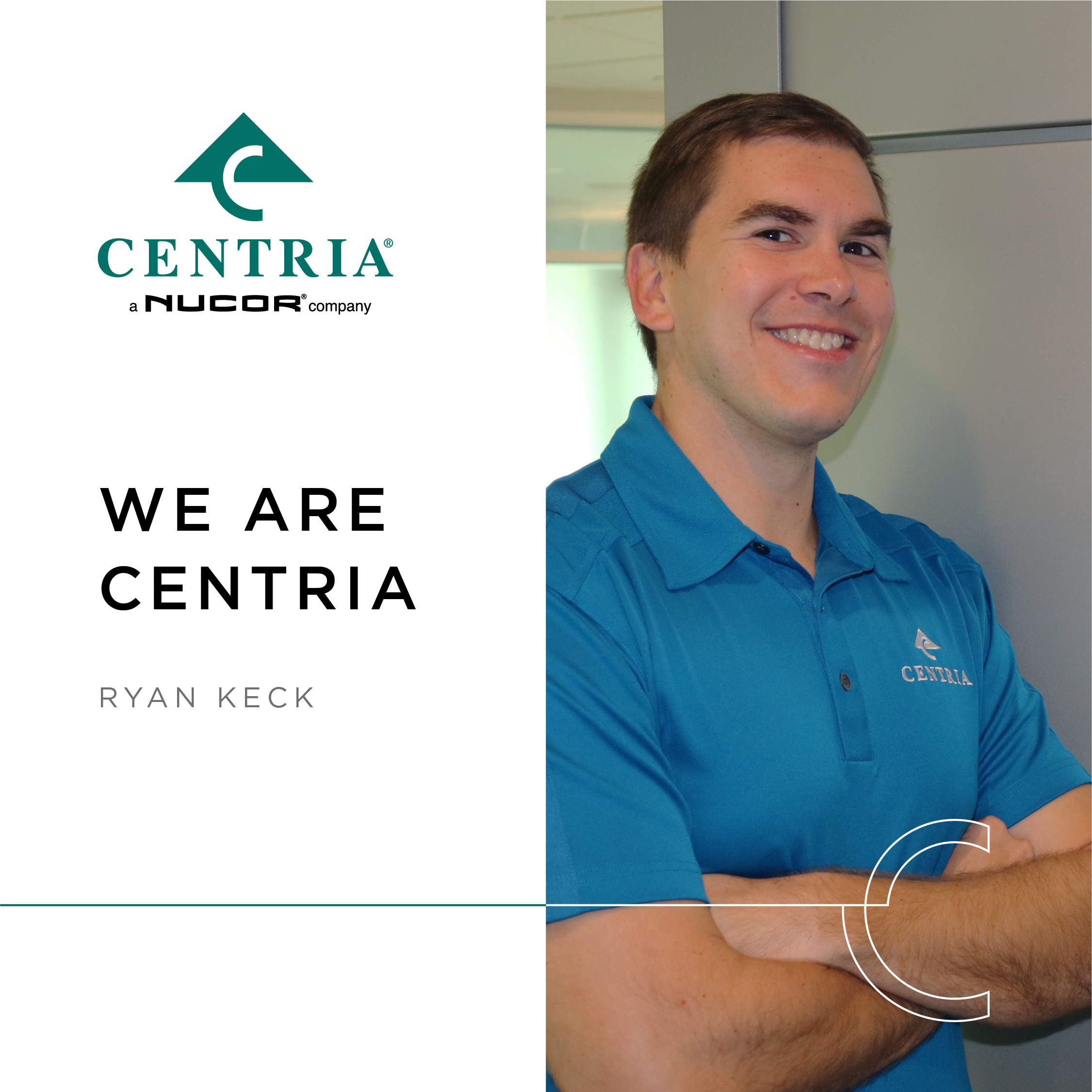 CENTRIA on X: Engineer Ryan Keck is responsible for structural engineering  of metal panels, code compliance support, and application reviews. Outside  of the office, Ryan enjoys spending time with his two daughters